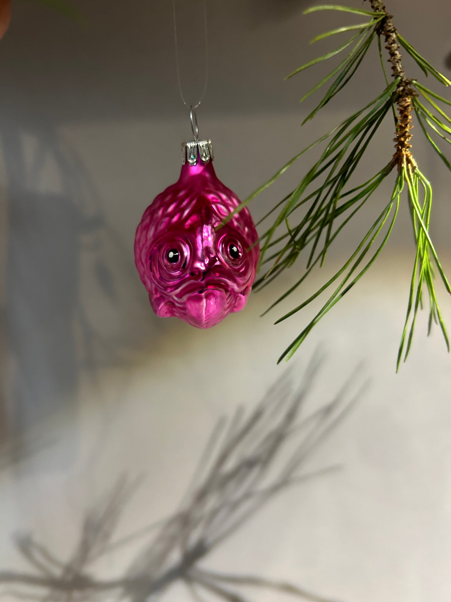 Lauscha Christbaumschmuck Fisch pink