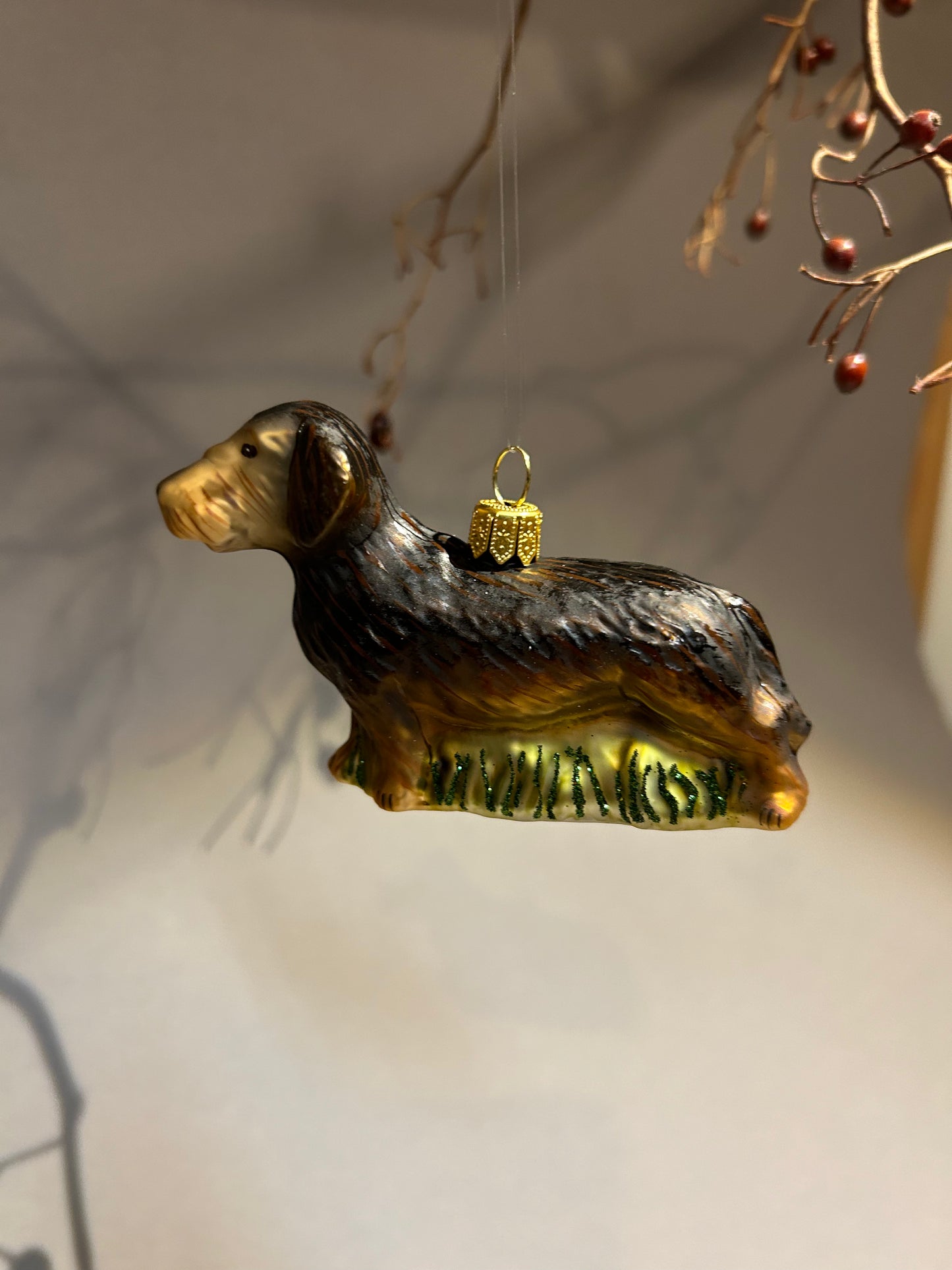 Rauhaardackel Christbaumschmuck