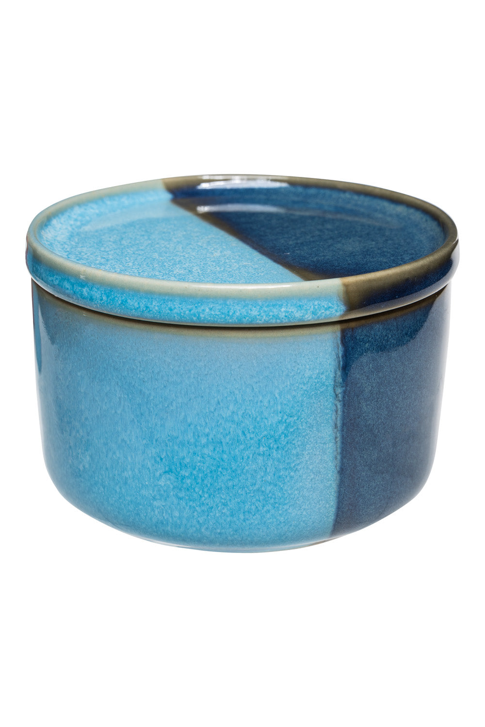 Dose m. Deckel blau