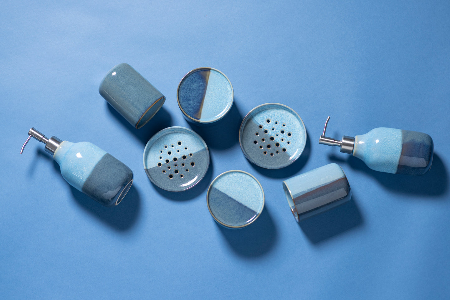 Dose m. Deckel blau