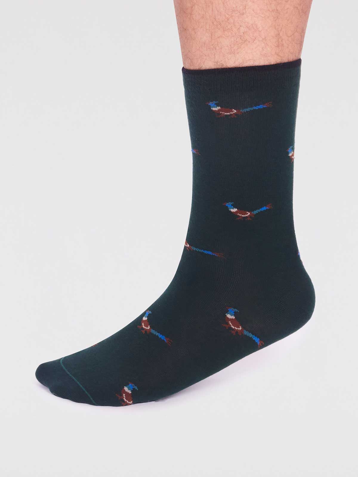 Socken Fasan dunkelgrün groß