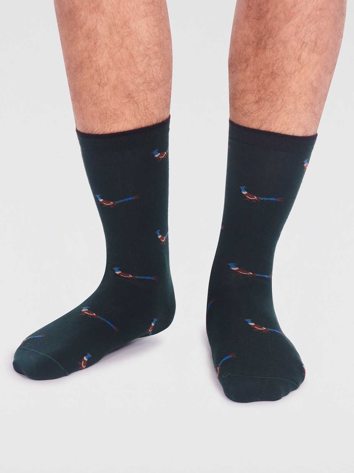 Socken Fasan dunkelgrün groß