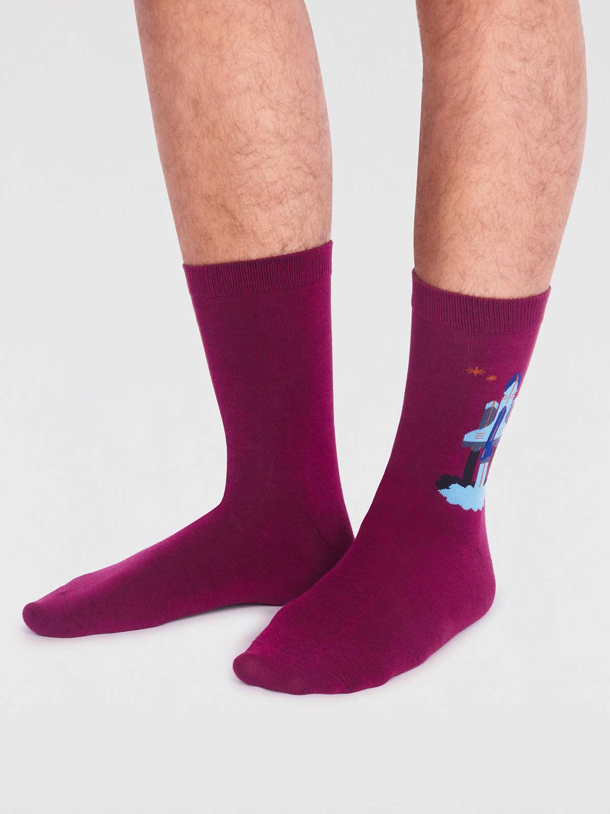 Socken Rakete bordeaux groß
