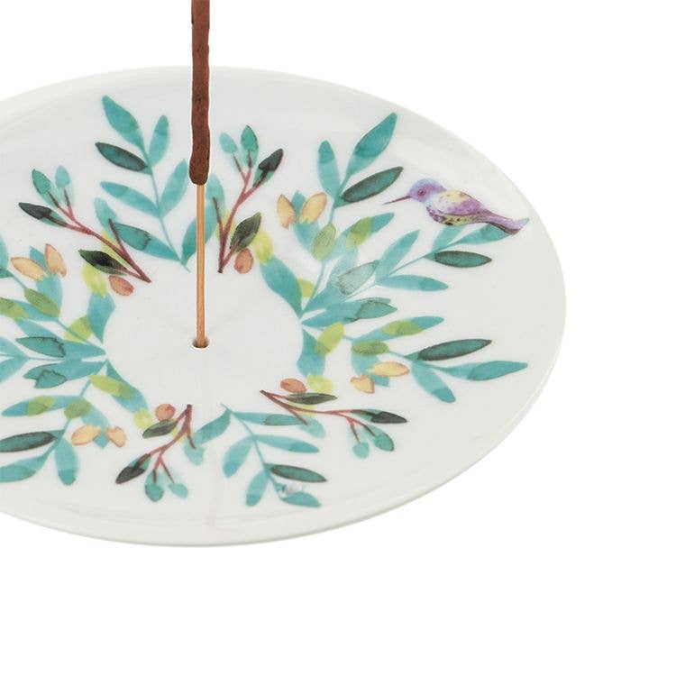 Aquarell Porzellan Räucherstäbchenhalter in Tellerform