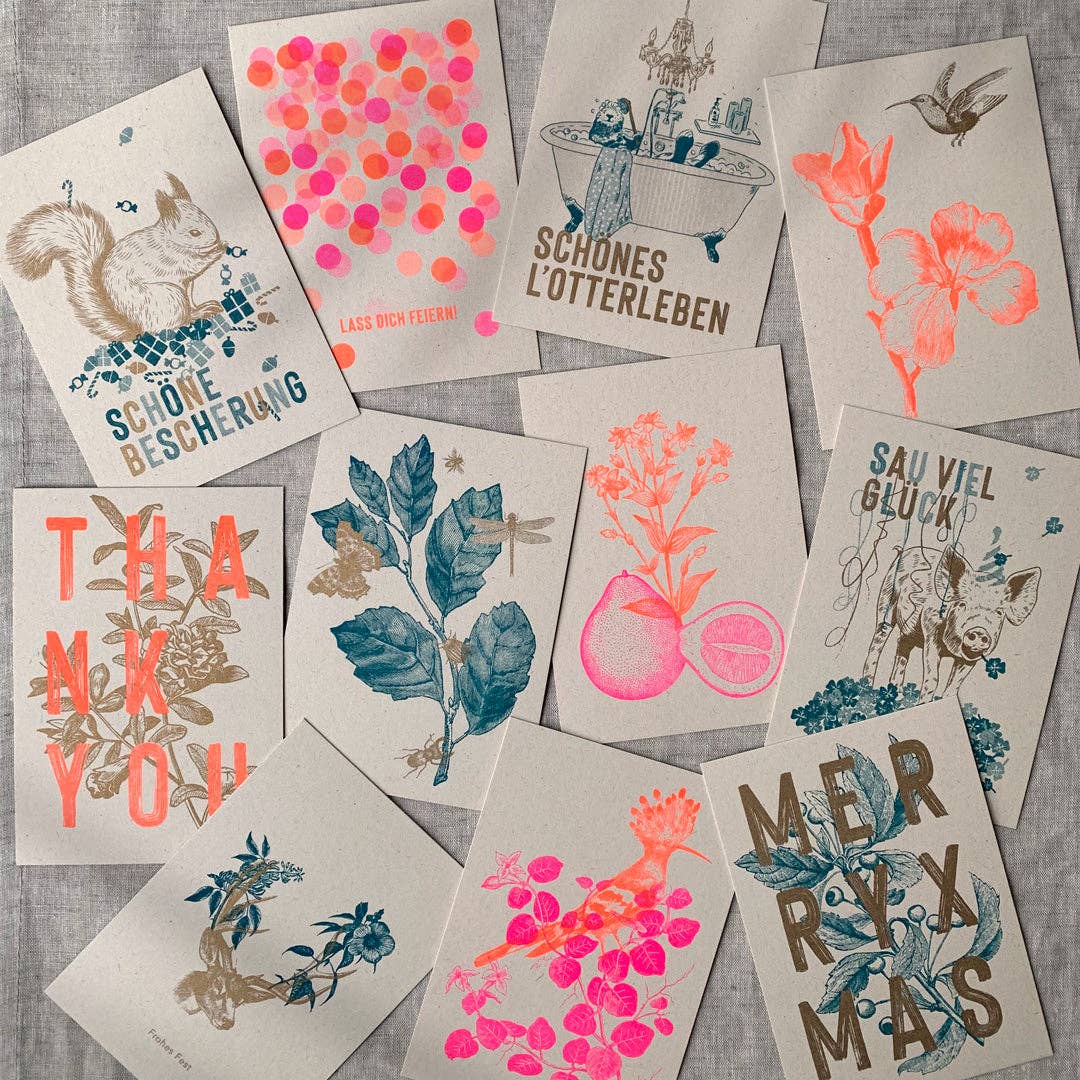 Postkarte / Otter / Schönes L’Otterleben / Ökopapier