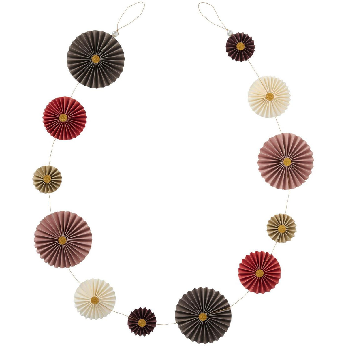 Papiergirlande Rosette mit Perle