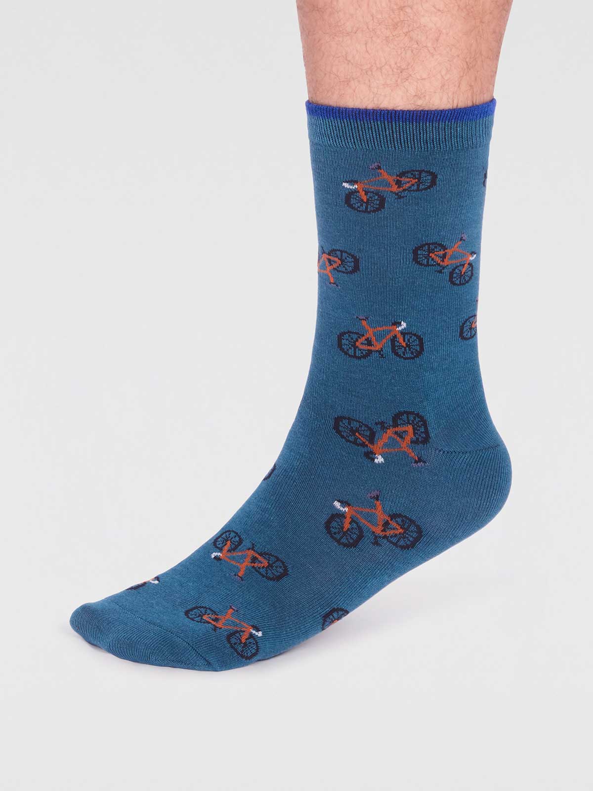 Socken Fahrrad blau groß