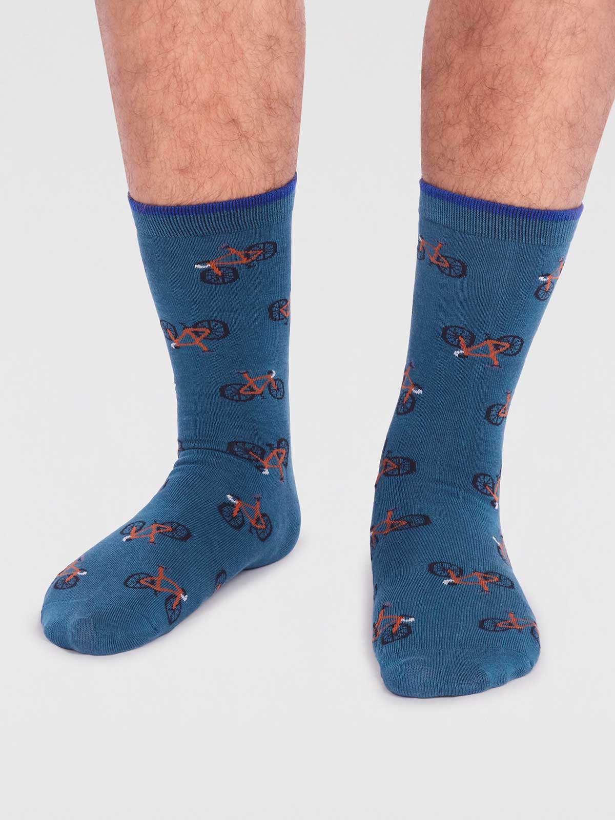 Socken Fahrrad blau groß